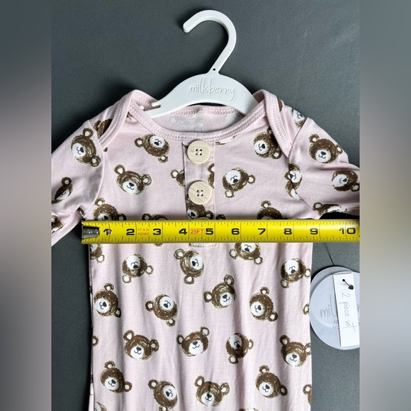 NWT Milkberry Bamboo 2-pieces set “ Baby Bear” size 3-6 Months - Picture 8 of 10